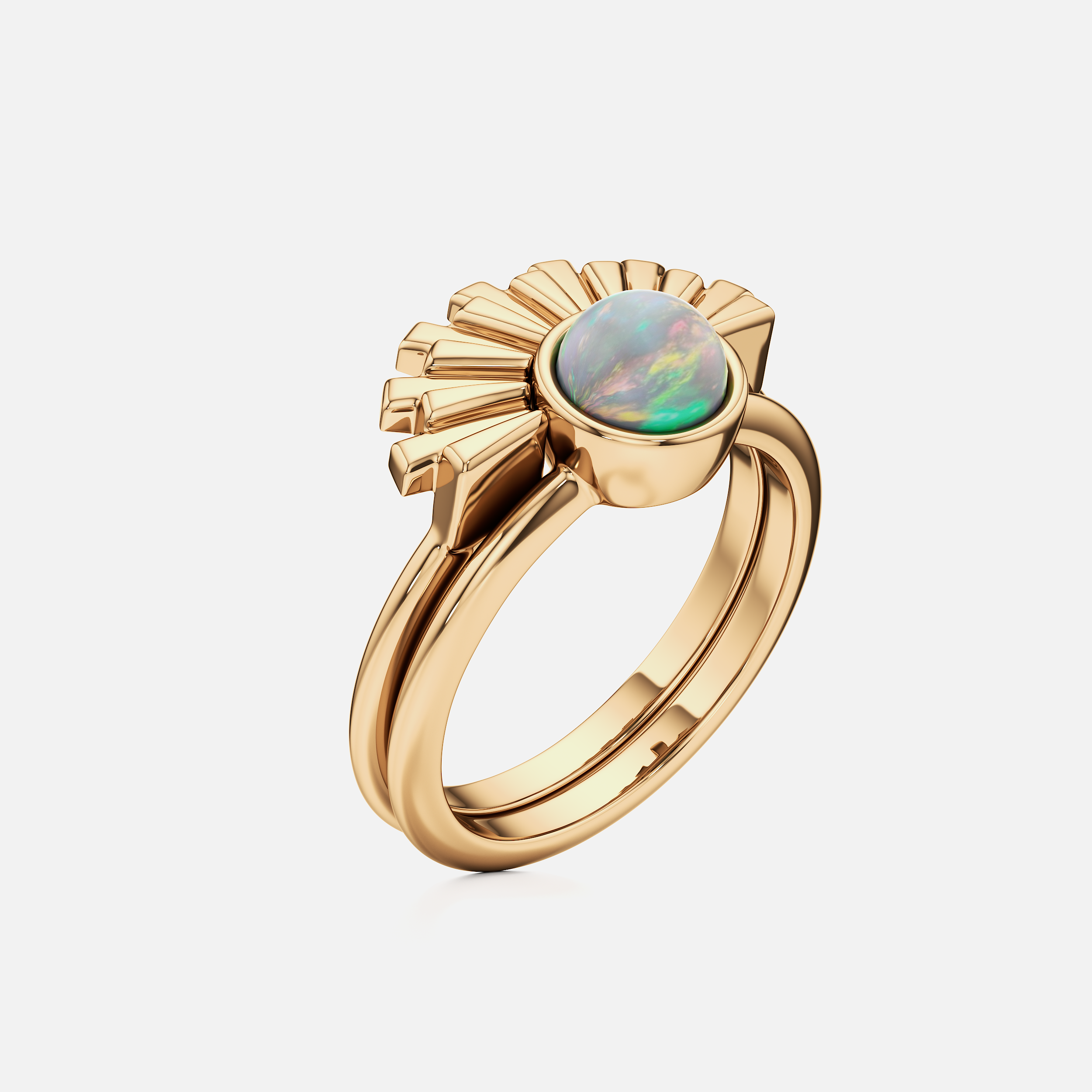 Solaris 2-in-1 Opal Ring Set - Main Image