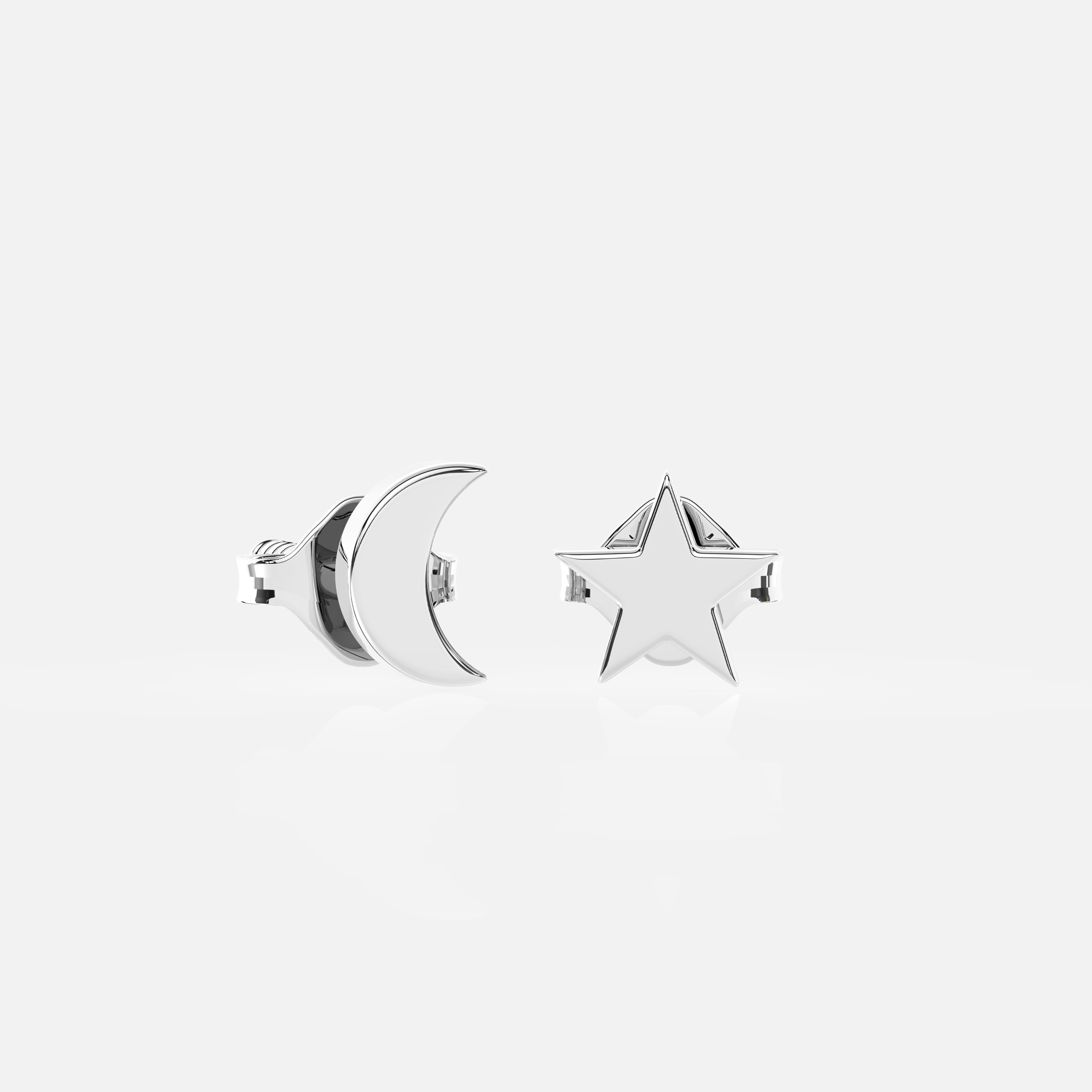 Star & Moon Studs
