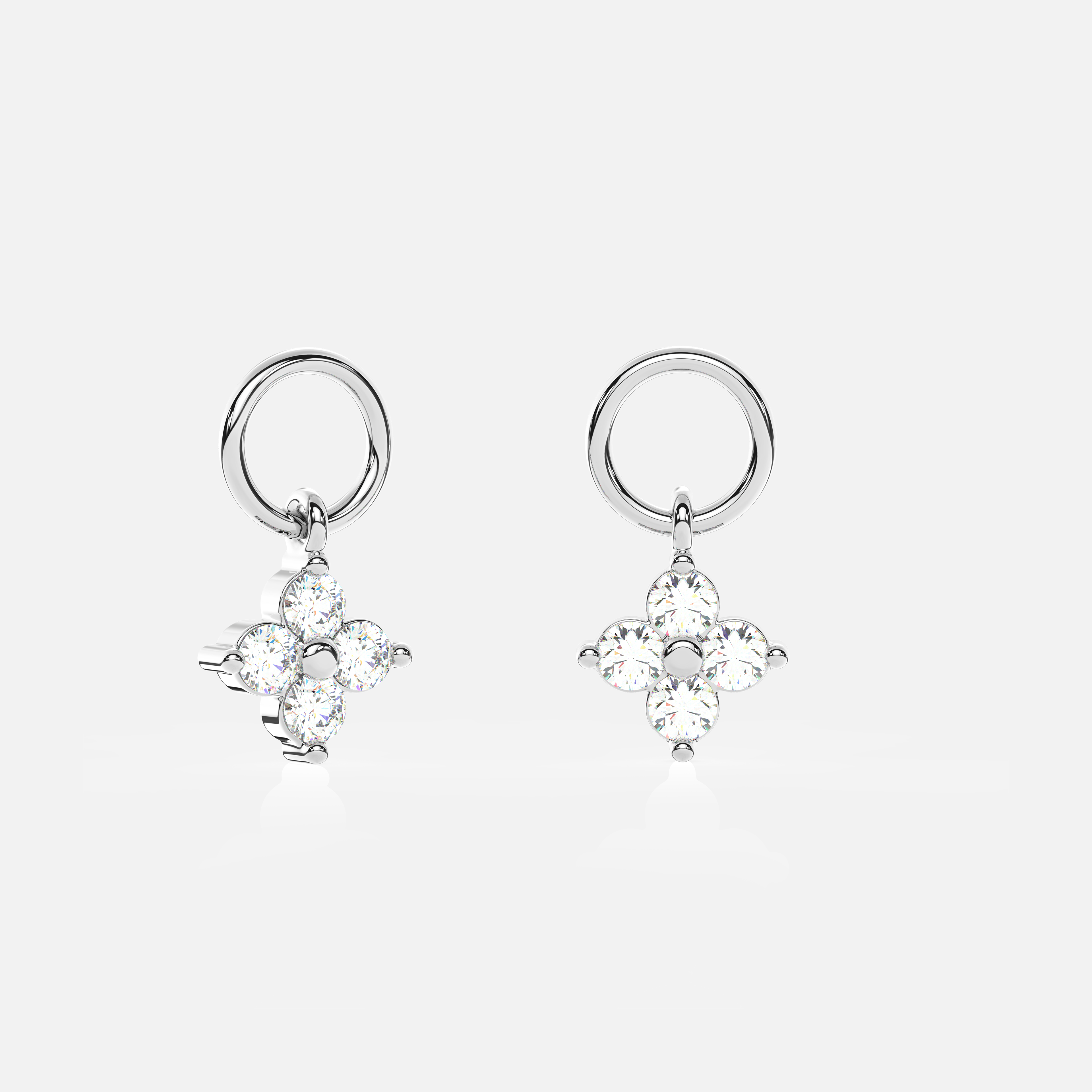 Floral Quartet Hoop Charm
