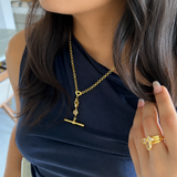 Anchor T-Bar Necklace
