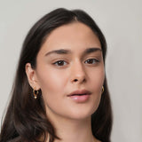 Textured Heart Hoops