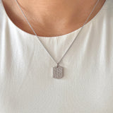 Pave Small Tag Necklace