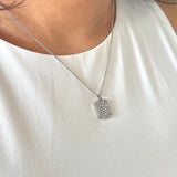 Pave Small Tag Necklace
