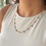 Bezel Strand Necklace