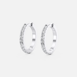 Classic Pave Medium Hoops