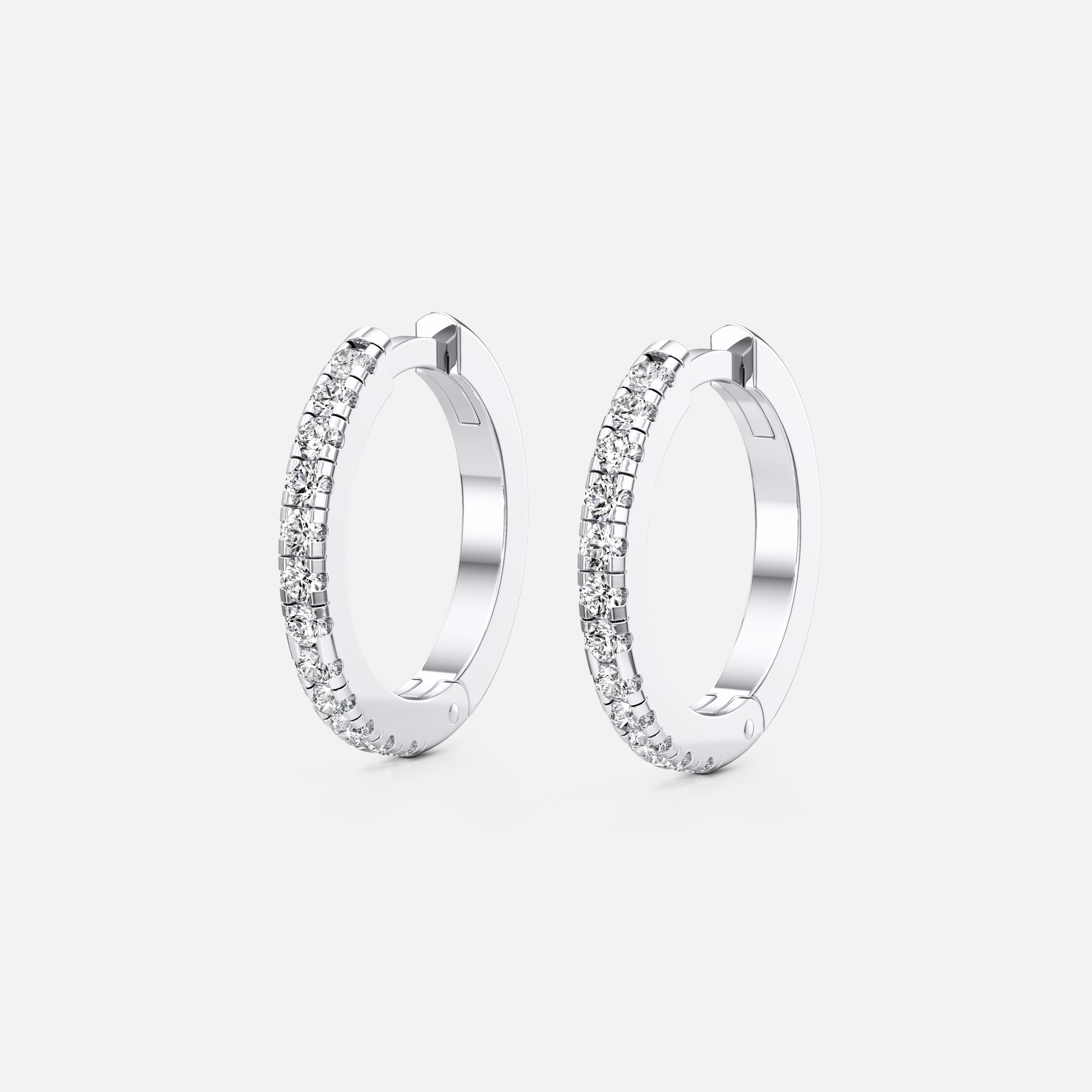 Classic Pave Medium Hoops