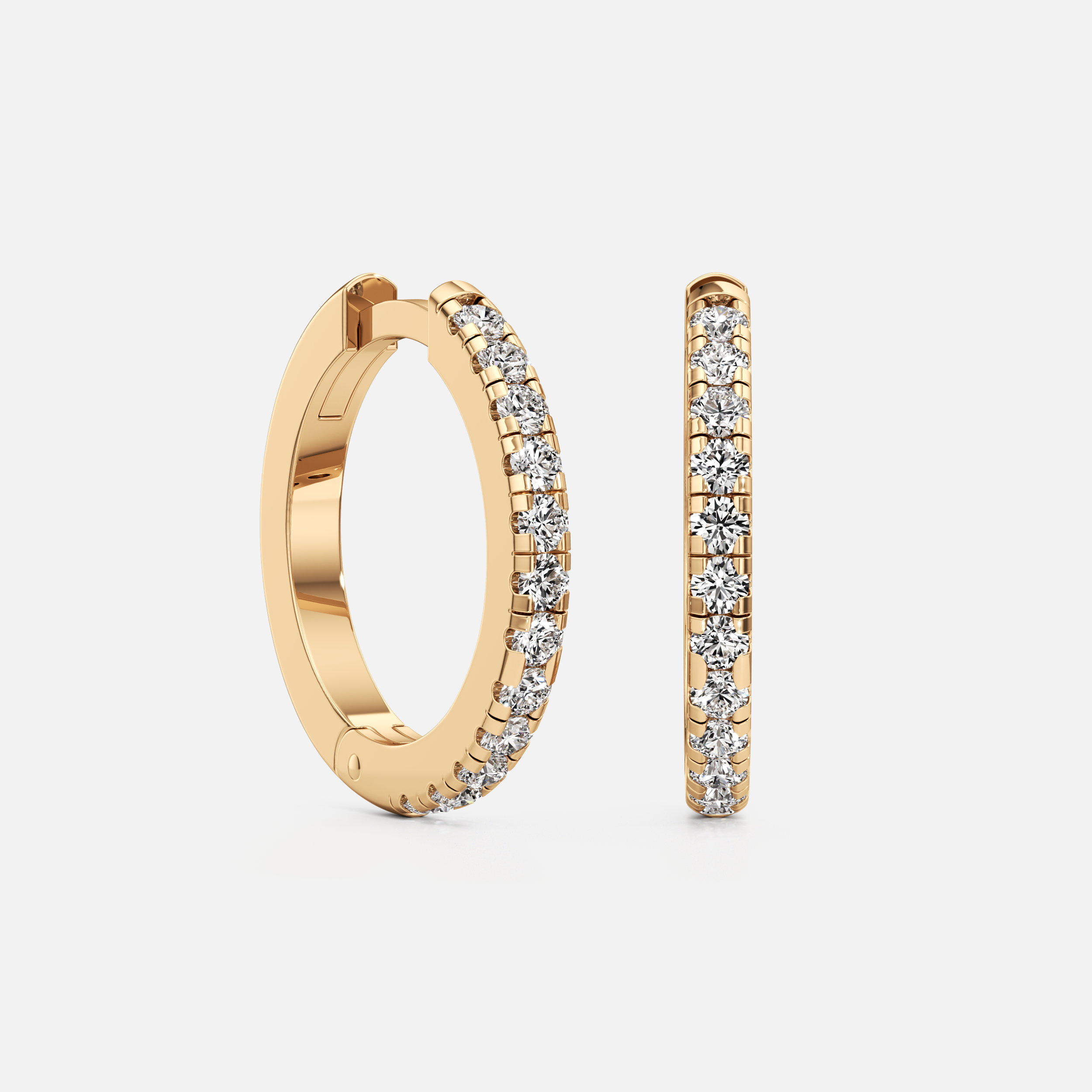 Classic Pave Medium Hoops