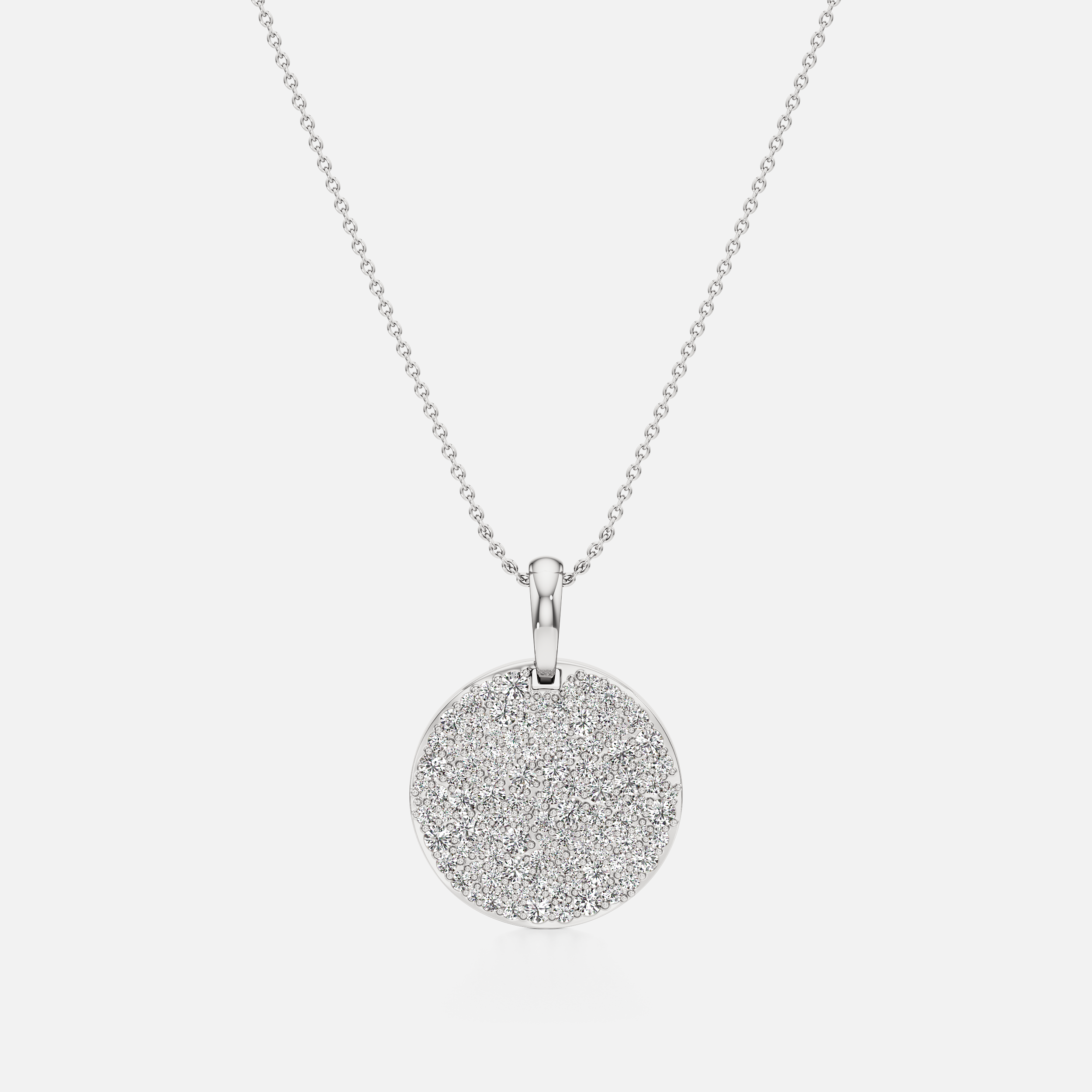 Stellar Round Pave Necklace
