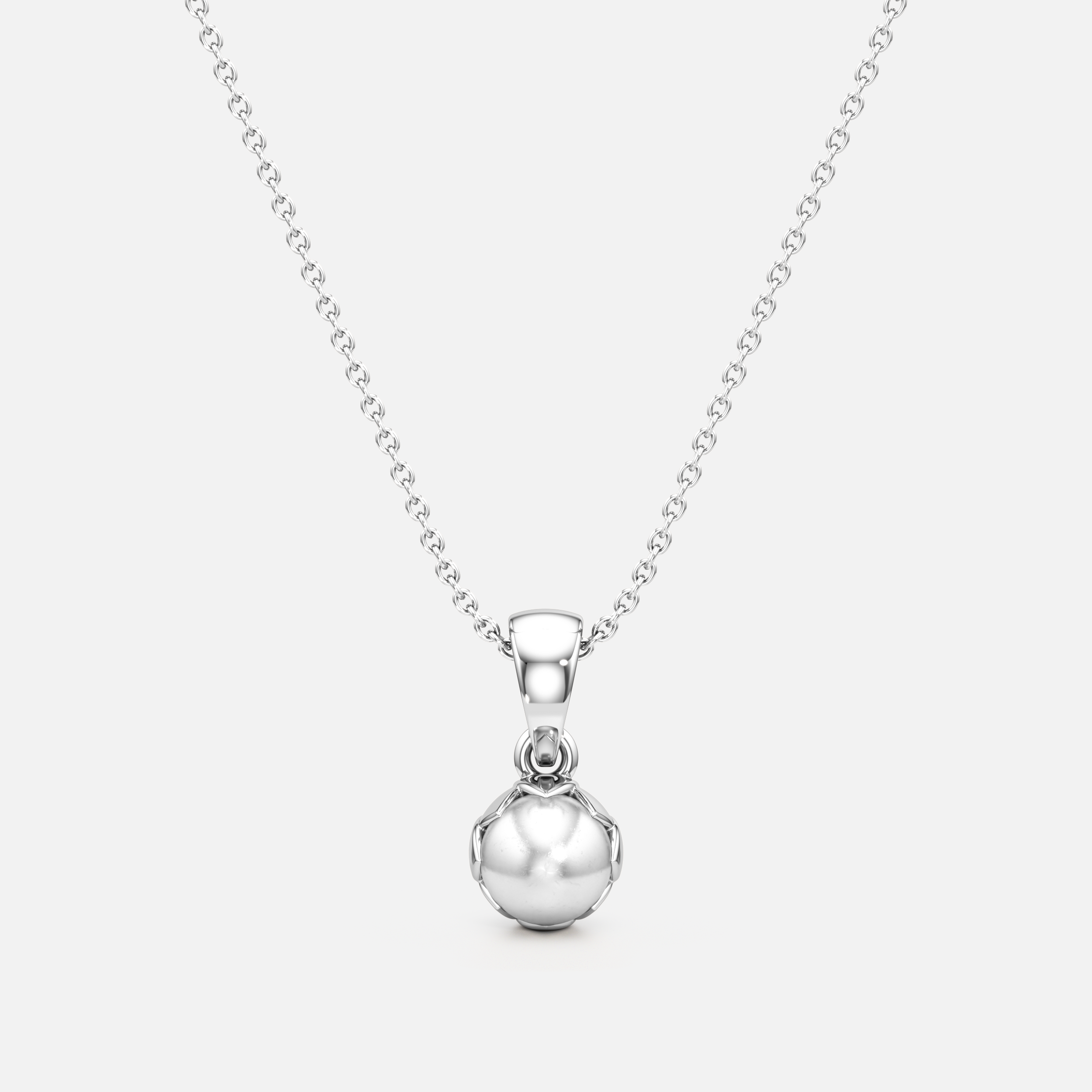 Tulip Bloom Pearl Pendant