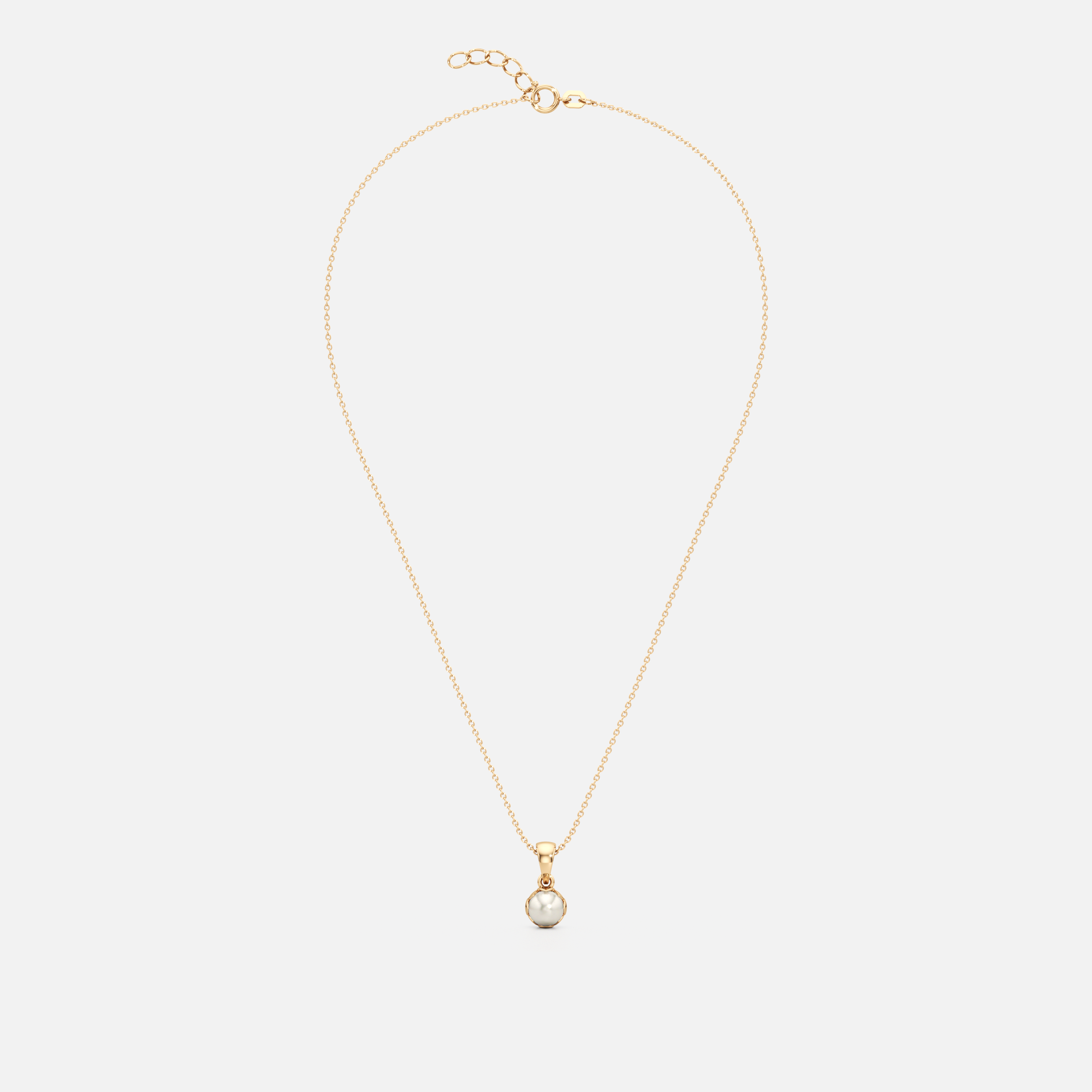 Tulip Bloom Pearl Pendant