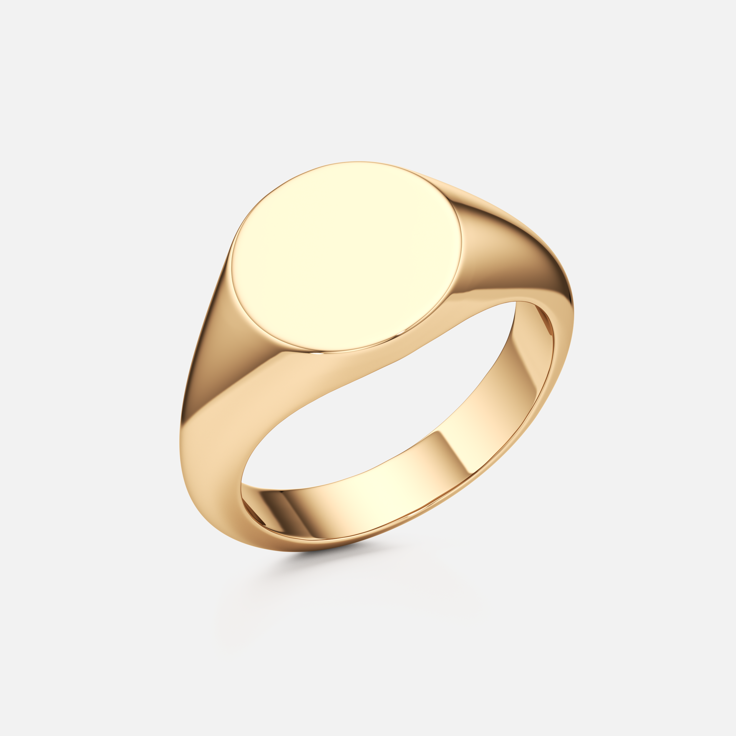 Round Engravable Signet Ring