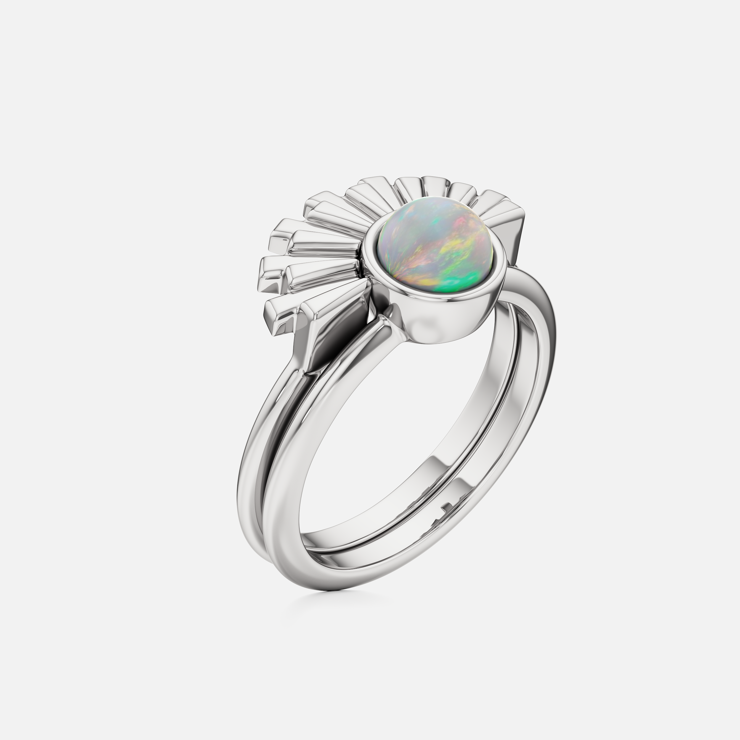 Solaris 2-in-1 Opal Ring Set