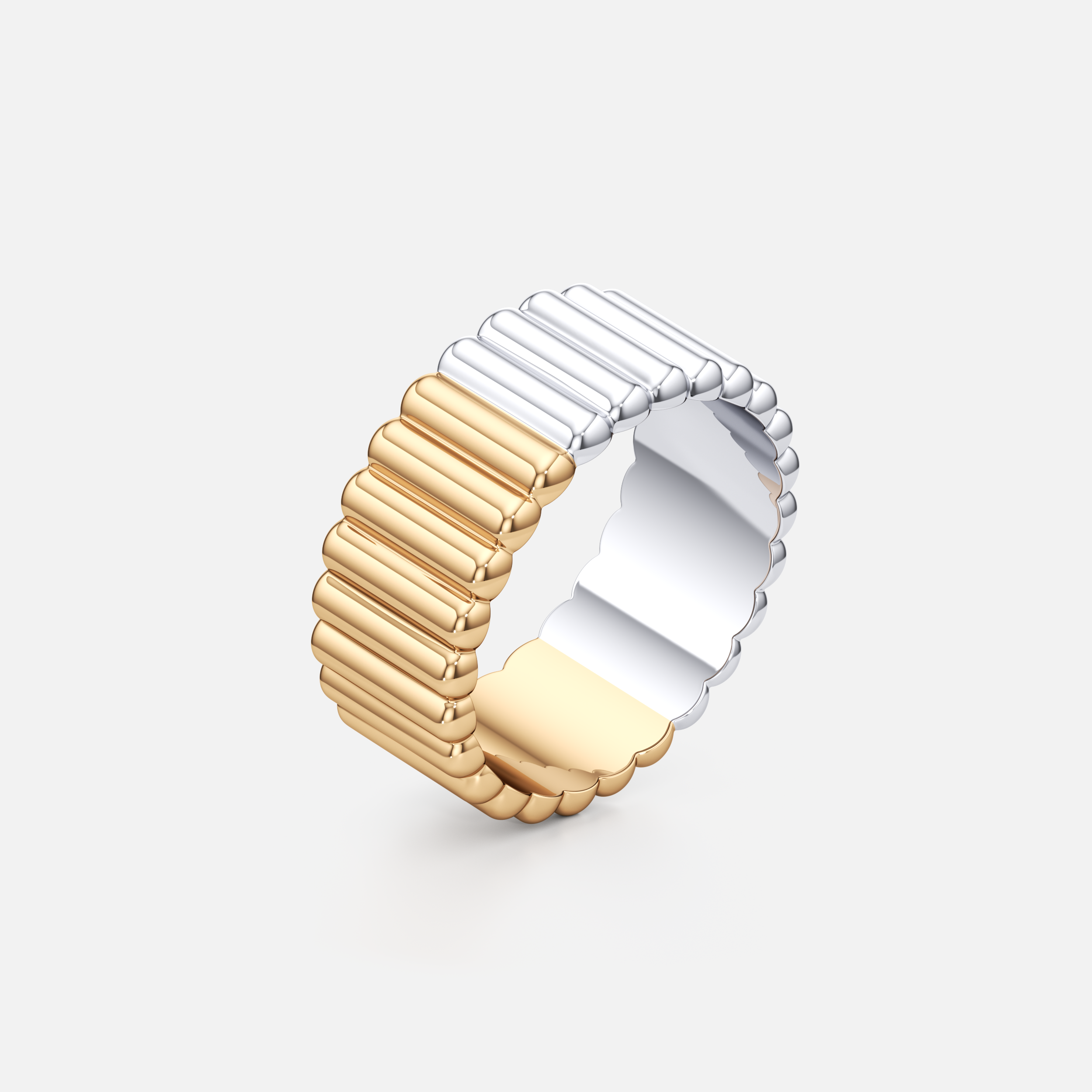 Two-Tone Ribbed Band