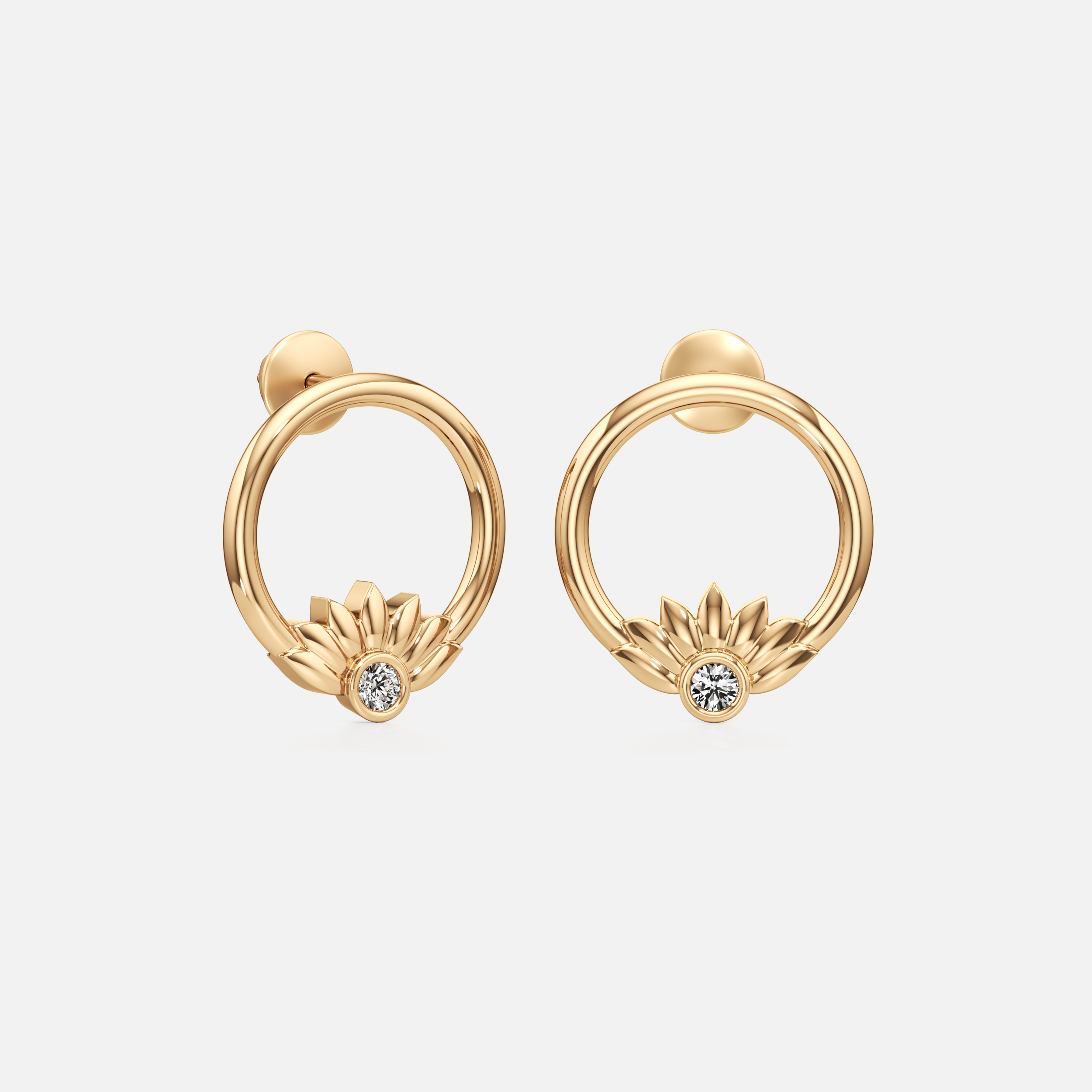 Half Sunflower Studs