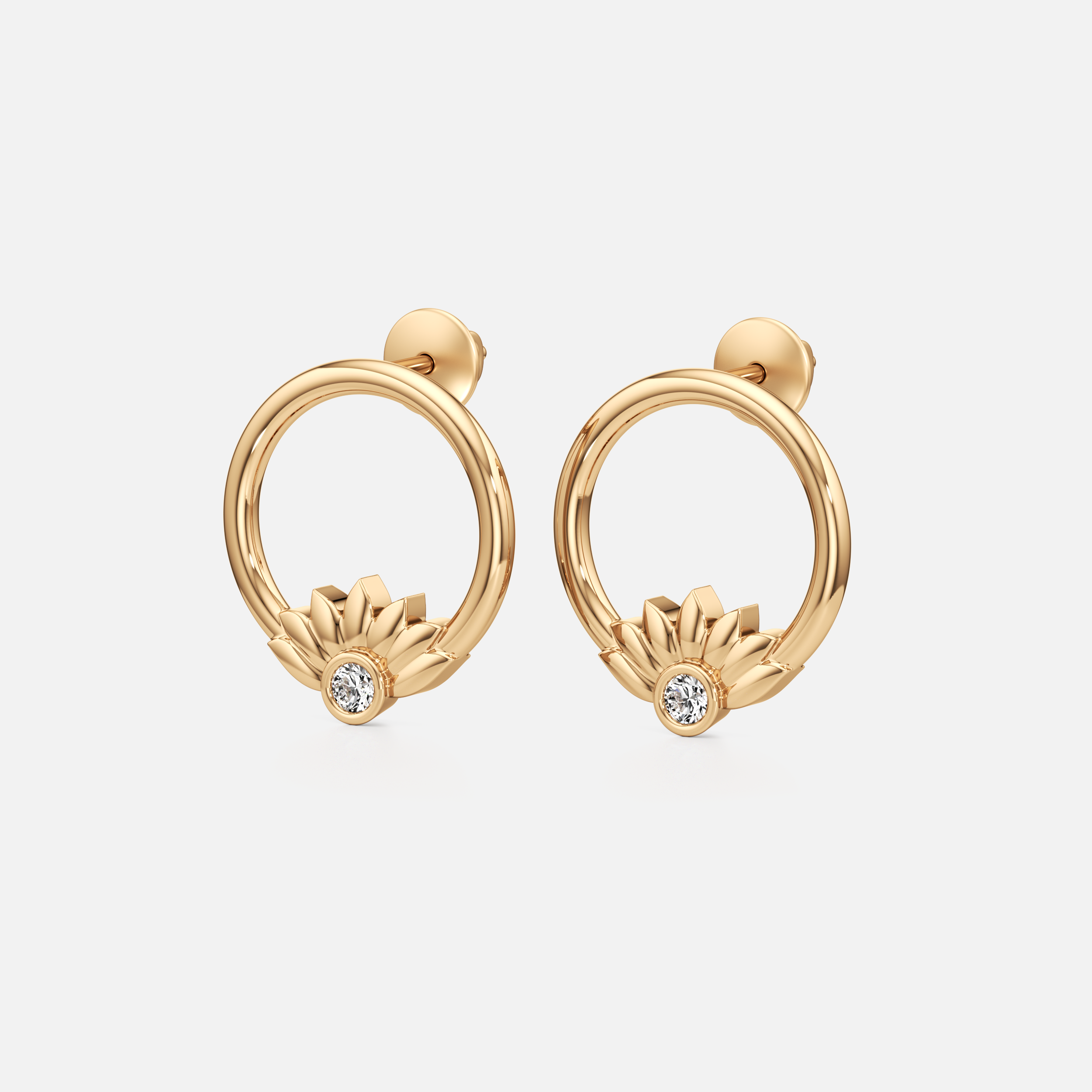 Half Sunflower Studs