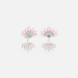 Lotus Enamel Earrings