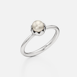 Tulip Bloom Pearl Ring