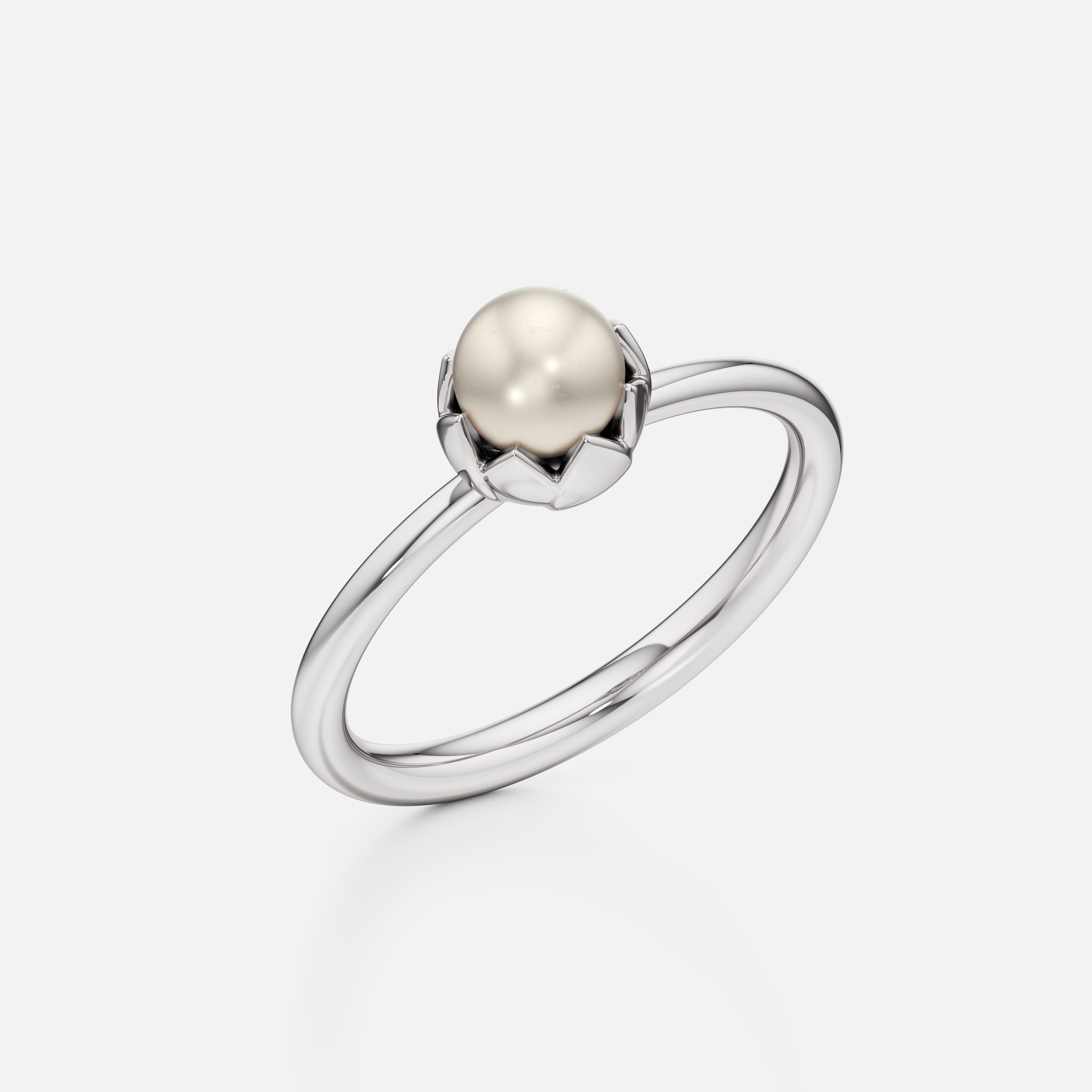 Tulip Bloom Pearl Ring