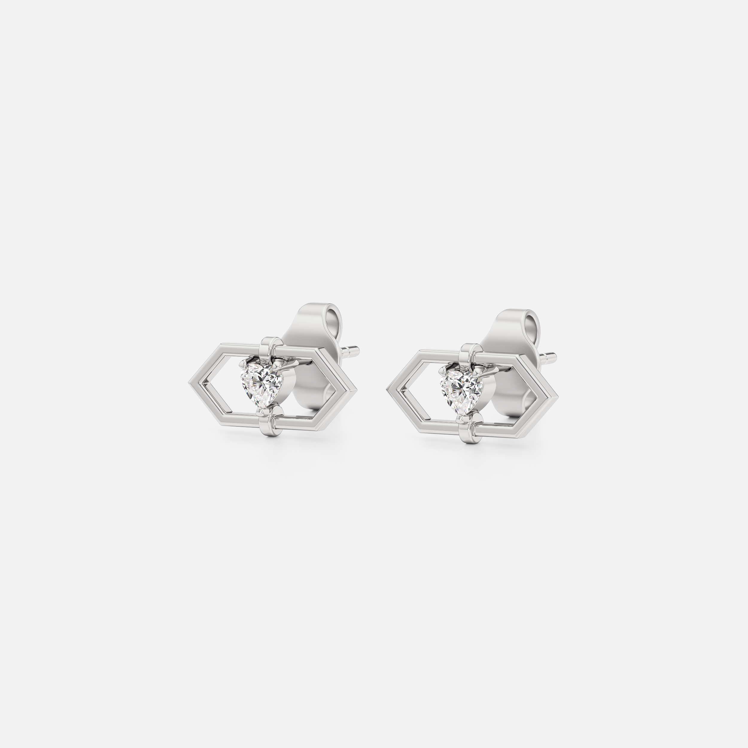 Hexa Heart Earrings