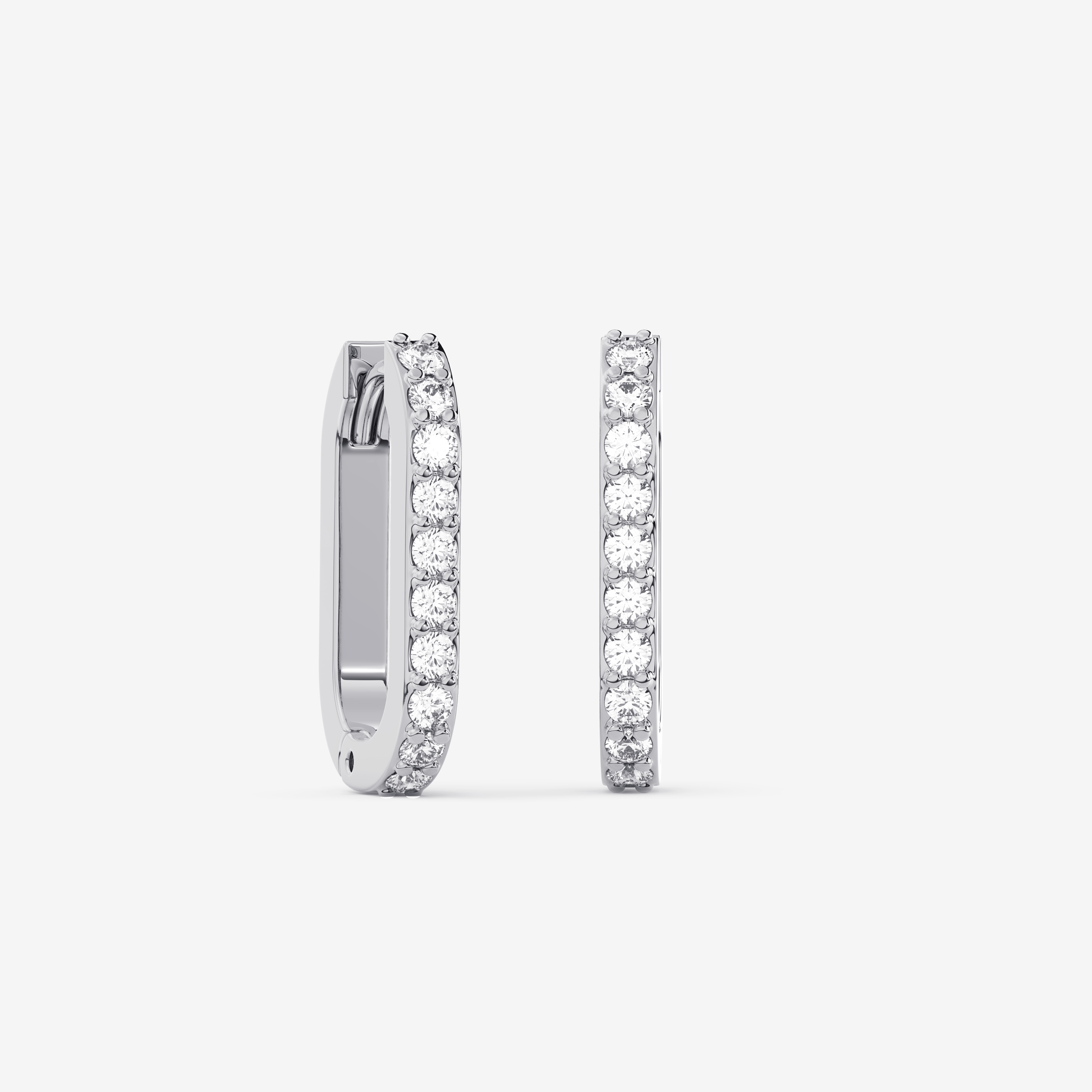 Ovate Pave Hoops