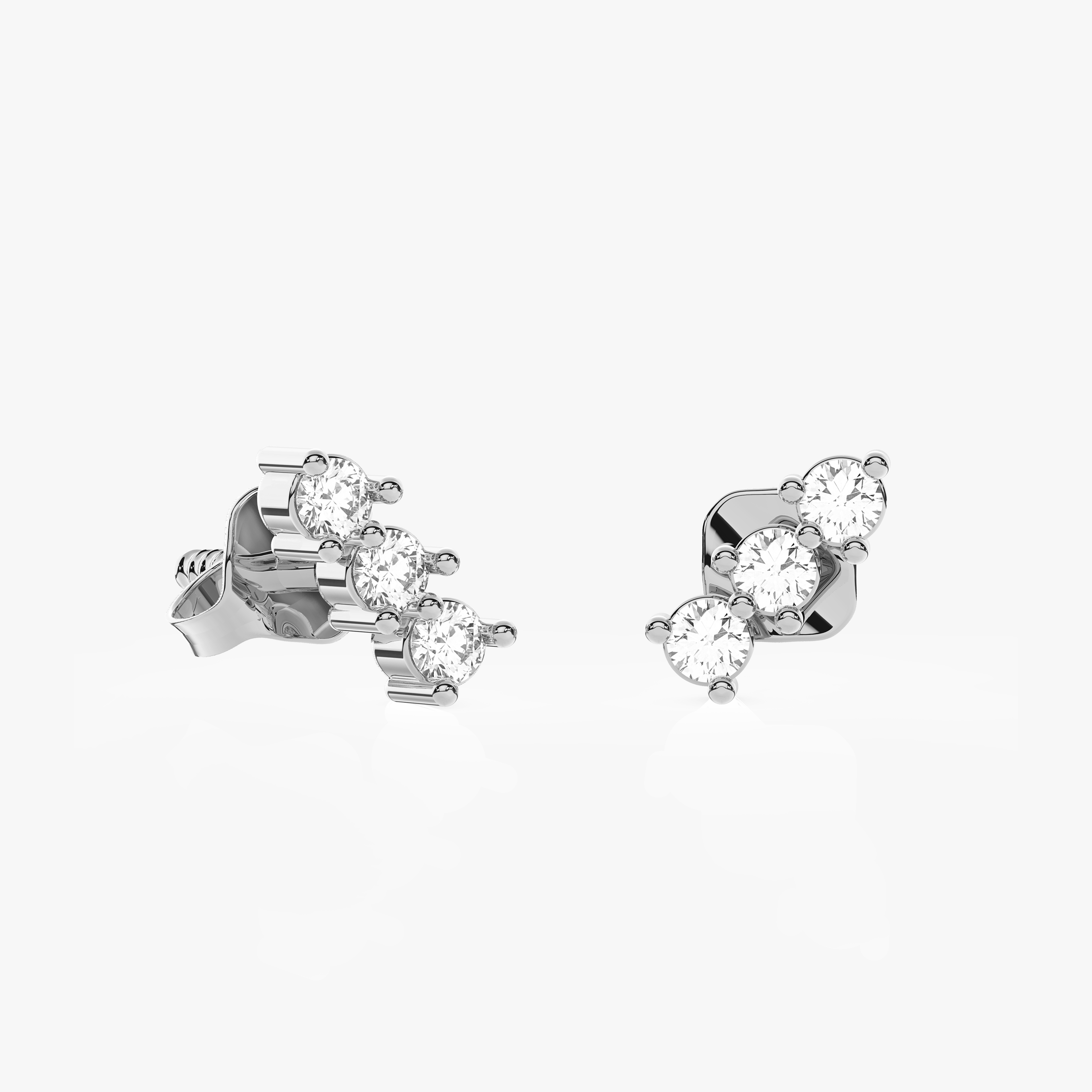 Triple Sparkle Studs